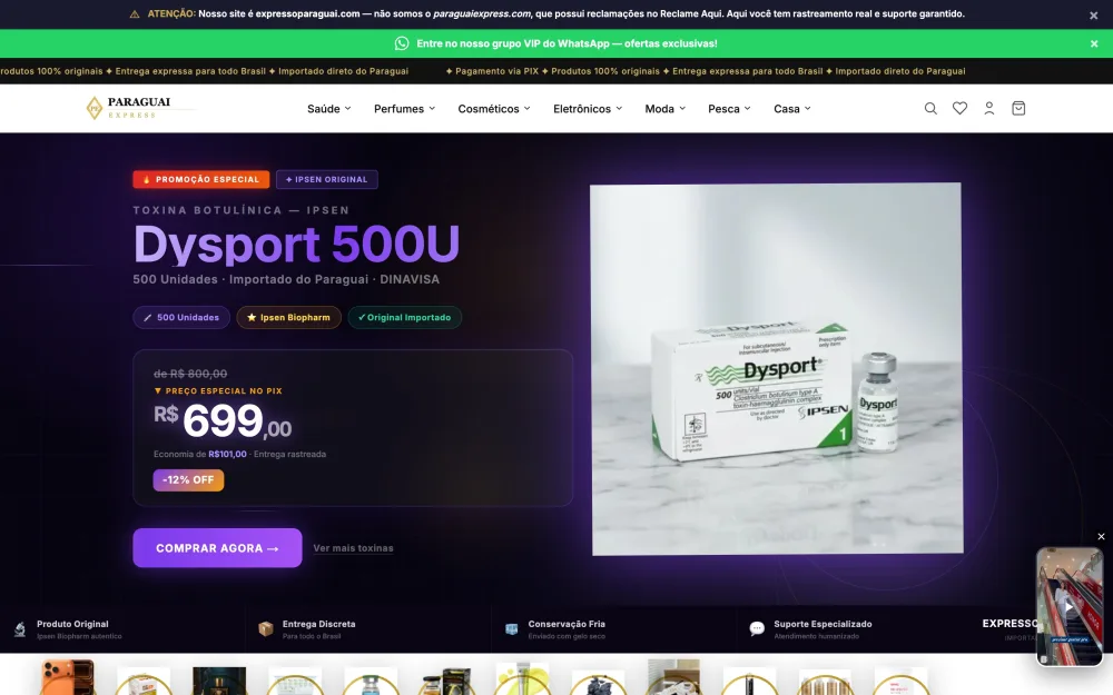 Screenshot do projeto Expresso Paraguai